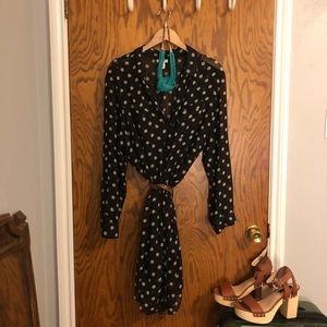 Old Navy Polka Dotted Button-up Dress
